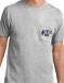 Ash gray t-shirt with front pocket features the 2022 Field Day logo on the front pocket and on the back.